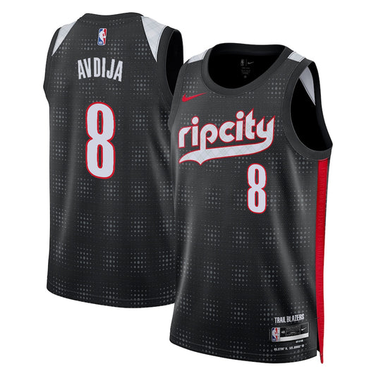 Deni Avdija Portland Trail Blazers 2024/2025 Nike Swingman City Jersey - Black