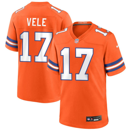 Devaughn Vele Denver Broncos Nike 1977 Throwback Game Player Jersey - Orange