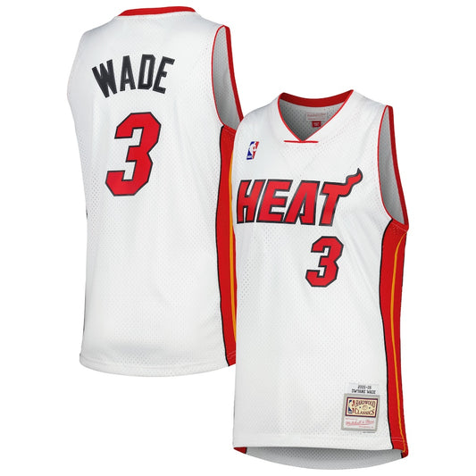 Dwayne Wade Miami Heat Throwback Player Jersey - White