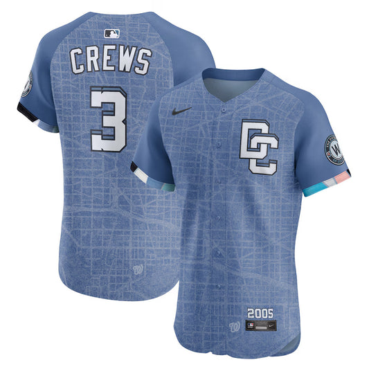 Dylan Crews Washington Nationals 2025 Nike City Connect Limited Player Jersey - Blue