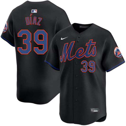 Edwin Díaz New York Mets Nike Alternate Limited Player Jersey - Black