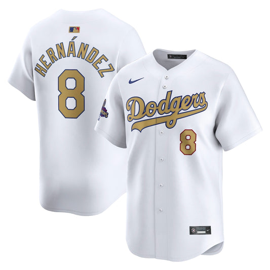 Enrique Hernández Los Angeles Dodgers Nike 2025 Gold Limited Player Jersey - White