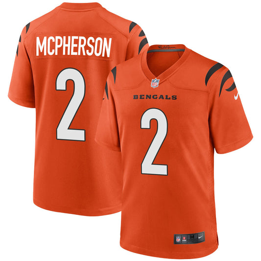 Evan McPherson Cincinnati Bengals Nike Alternate Game Player Jersey - Orange