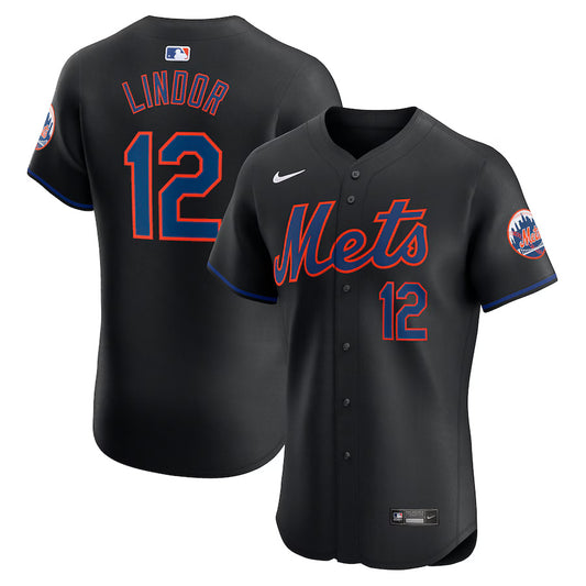 Francisco Lindor New York Mets Nike Alternate Limited Player Jersey - Black