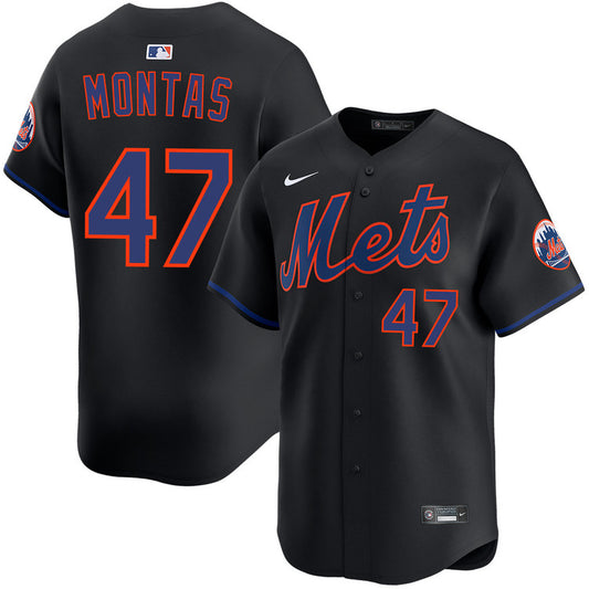 Frankie Montas New York Mets Nike Alternate Limited Player Jersey - Black