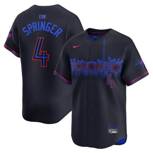George Springer Toronto Blue Jays 2024 Nike City Connect Limited Player Jersey - Black
