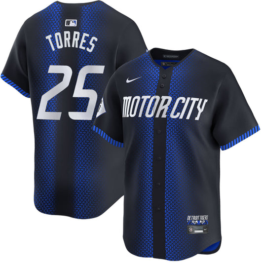 Gleyber Torres Detroit Tigers 2024 Nike City Connect Limited Player Jersey - Navy