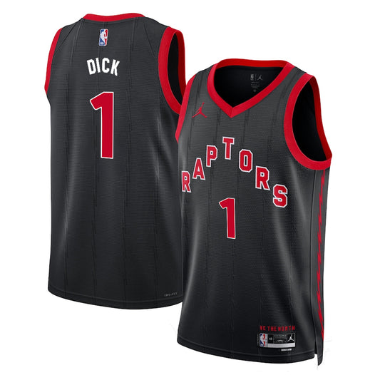 Gradey Dick Toronto Raptors Nike Swingman Statement Jersey - Black