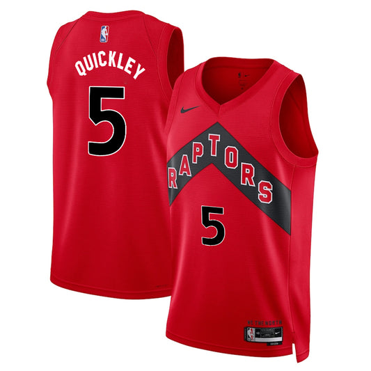 Immanuel Quickley Toronto Raptors Nike Swingman Icon Jersey - Red