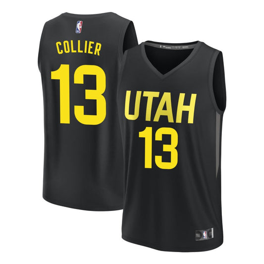 Isaiah Collier Utah Jazz Nike Swingman Statement Jersey - Black