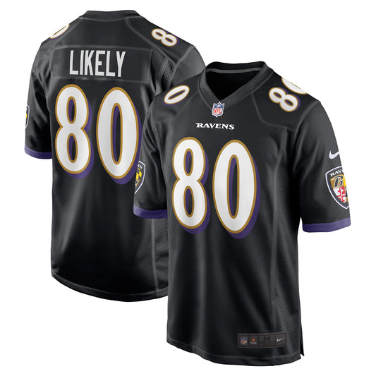 Isaiah Likely Baltimore Ravens Nike Alternate Game Player Jersey - Black