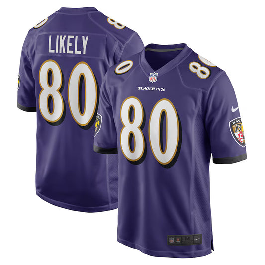 Isaiah Likely Baltimore Ravens Nike Game Player Jersey - Purple