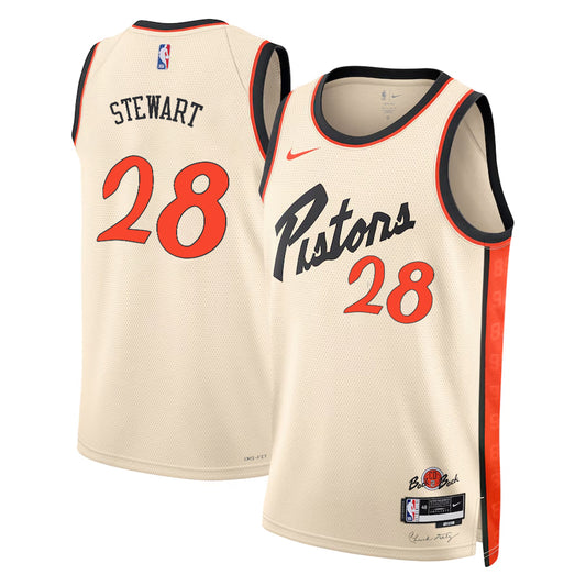 Isaiah Stewart Detroit Pistons 2024/2025 Nike Swingman City Jersey - Bone