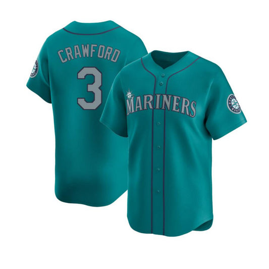 J.P. Crawford Seattle Mariners Nike Alternate Limited Player Jersey - Aqua