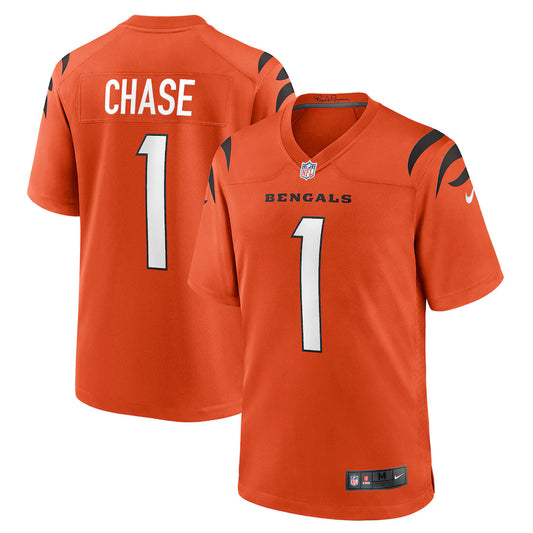 Ja'Marr Chase Cincinnati Bengals Nike Alternate Game Player Jersey - Orange