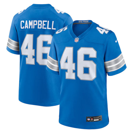 Jack Campbell Detroit Lions Nike Game Player Jersey - Blue