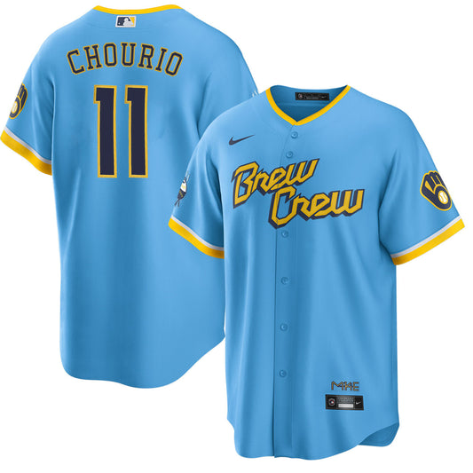 Jackson Chourio Milwaukee Brewers Nike City Connect Limited Player Jersey - Powder Blue