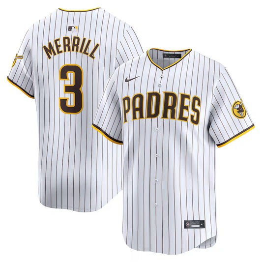 Jackson Merrill San Diego Padres Nike Home Replica Player Jersey - White