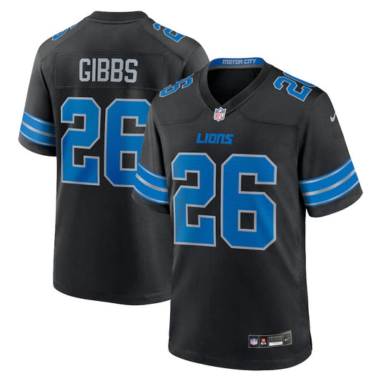 Jahmyr Gibbs Detroit Lions Nike Alternate Game Player Jersey - Black