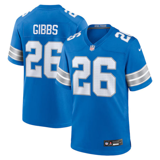 Jahmyr Gibbs Detroit Lions Nike Game Player Jersey - Blue