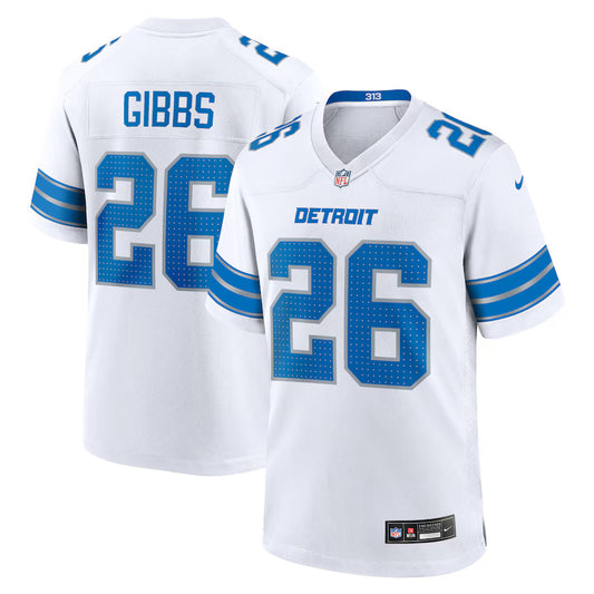 Jahmyr Gibbs Detroit Lions Nike Game Player Jersey - White