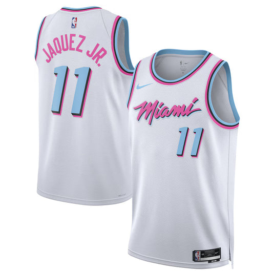 Jaime Jaquez Jr. Miami Heat Nike Swingman Vice City Jersey - White