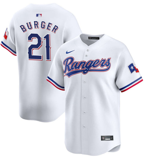 Jake Burger Texas Rangers Nike Home Replica Player Jersey - White
