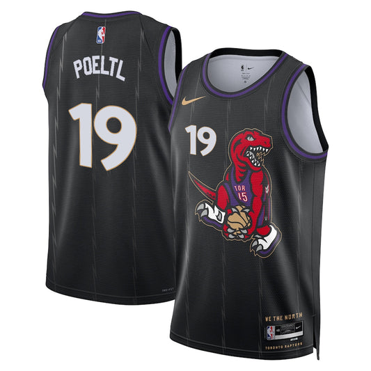 Jakob Poeltl Toronto Raptors 2024/2025 Nike Swingman City Jersey - Black