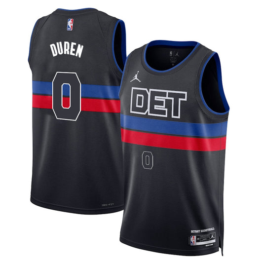 Jalen Duren Detroit Pistons Nike Swingman Statement Jersey - Black