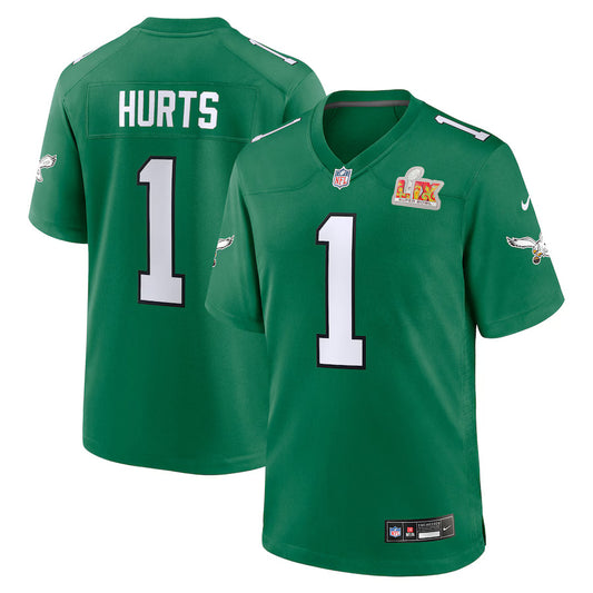 Jalen Hurts Philadelphia Eagles Nike Super Bowl LIX Alternate Game Player Jersey - Kelly Green