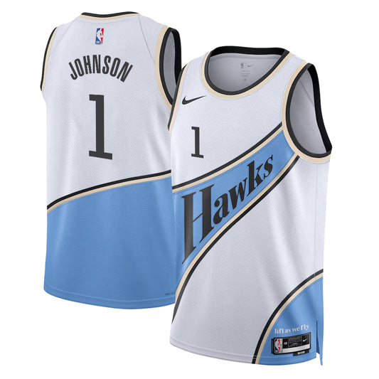 Jalen Johnson Atlanta Hawks 2024/2025 Nike Swingman City Jersey - White