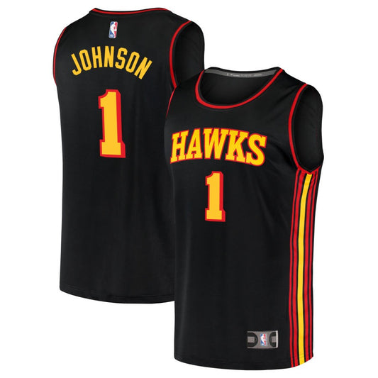 Jalen Johnson Atlanta Hawks Nike Swingman Statement Jersey - Black