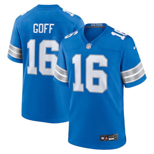 Jared Goff Detroit Lions Nike Game Player Jersey - Blue