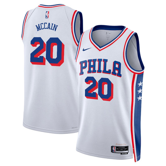 Jared McCain Philadelphia 76ers Nike Swingman Association Jersey - White