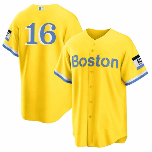 Jarren Duran Boston Red Sox Nike City Connect Limited Player Jersey - Gold/Light Blue