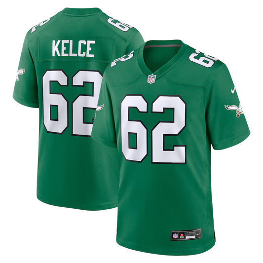 Jason Kelce Philadelphia Eagles Throwback Player Jersey - Kelly Green