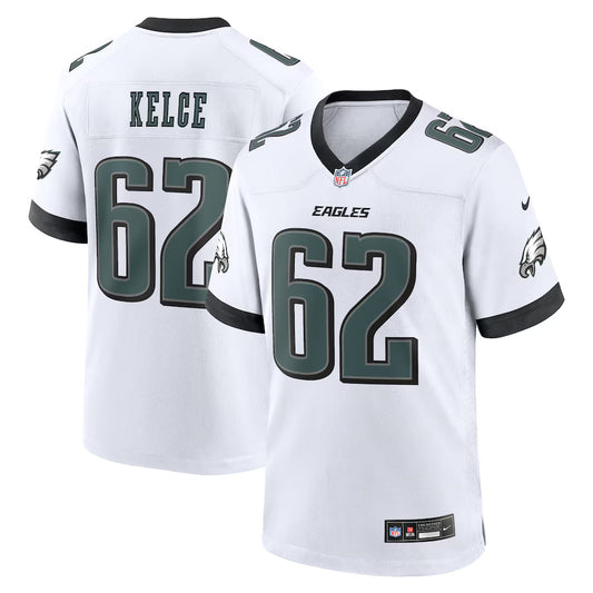 Jason Kelce Philadelphia Eagles Throwback Player Jersey - White