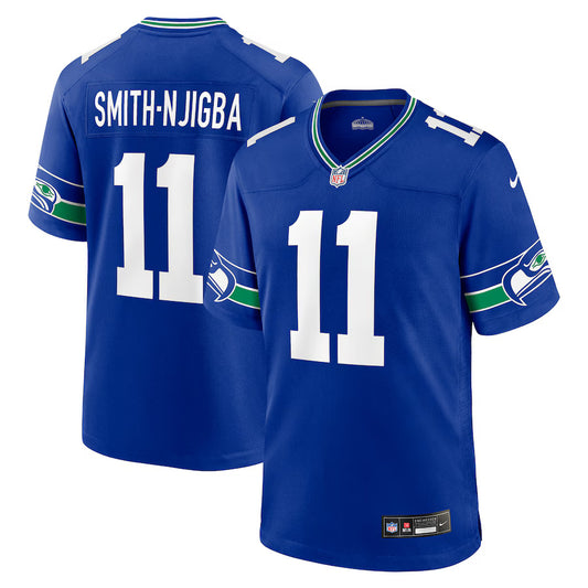 Jaxon Smith-Njigba Seattle Seahawks Nike Throwback Game Player Jersey - Royal
