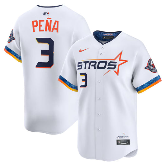 Jeremy Peña Houston Astros 2025 Nike City Connect Limited Player Jersey - White