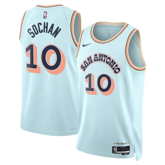 Jeremy Sochan San Antonio Spurs 2024/2025 Nike Swingman City Jersey - Light Blue