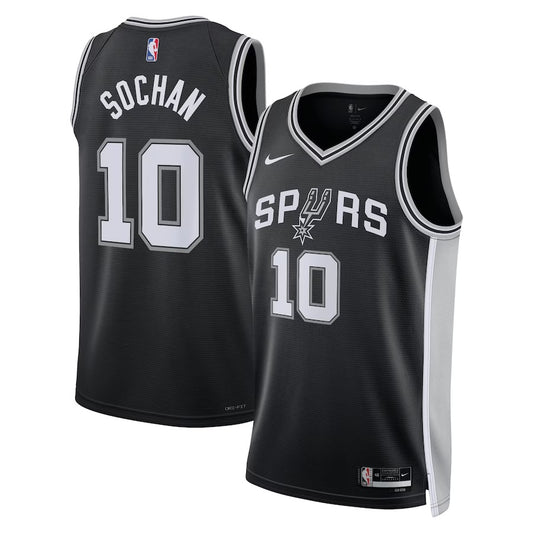 Jeremy Sochan San Antonio Spurs Nike Swingman Icon Jersey - Black