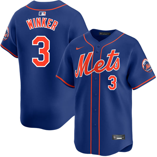 Jesse Winker New York Mets Nike Alternate Limited Player Jersey - Royal