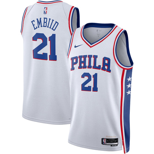 Joel Embiid Philadelphia 76ers Nike Swingman Association Jersey - White