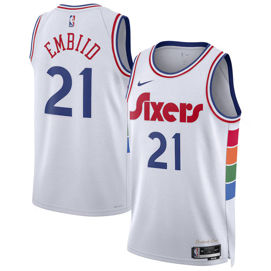 Joel Embiid Philadelphia 76ers 2024/2025 Nike Swingman City Jersey - White