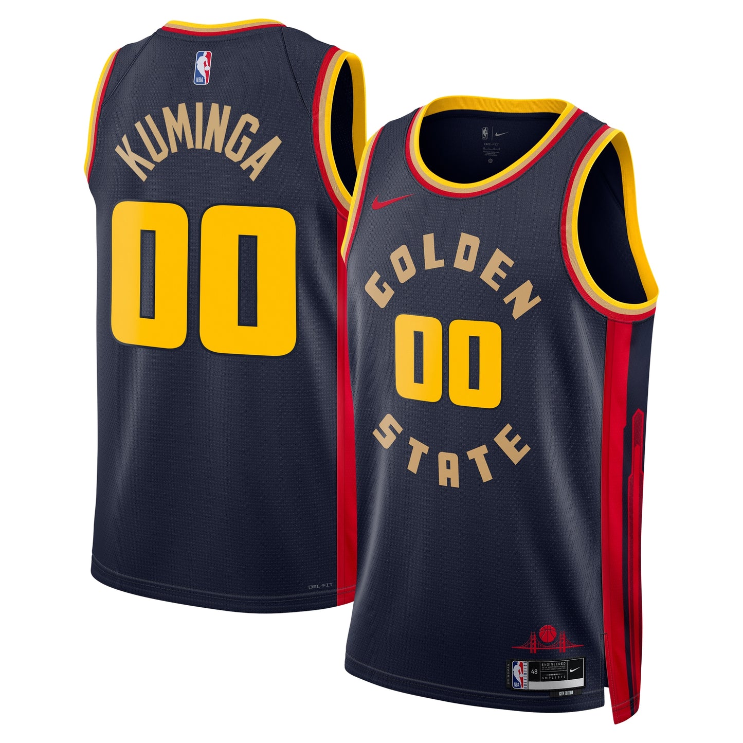Jonathan Kuminga Golden State Warriors 2024/2025 Nike Swingman City Jersey - Navy