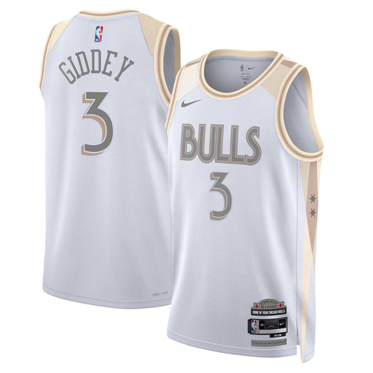 Josh Giddey Chicago Bulls 2024/2025 Nike Swingman City Jersey - White