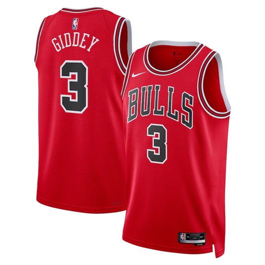 Josh Giddey Chicago Bulls Nike Swingman Icon Jersey - Red