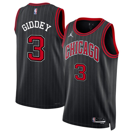 Josh Giddey Chicago Bulls Nike Swingman Statement Jersey - Black
