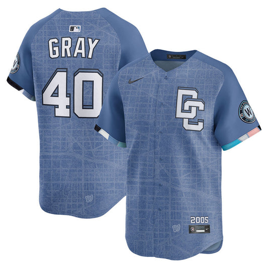 Josiah Gray Washington Nationals 2025 Nike City Connect Limited Player Jersey - Blue