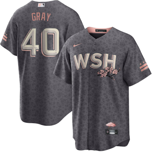 Josiah Gray Washington Nationals Nike City Connect Limited Player Jersey - Charcoal